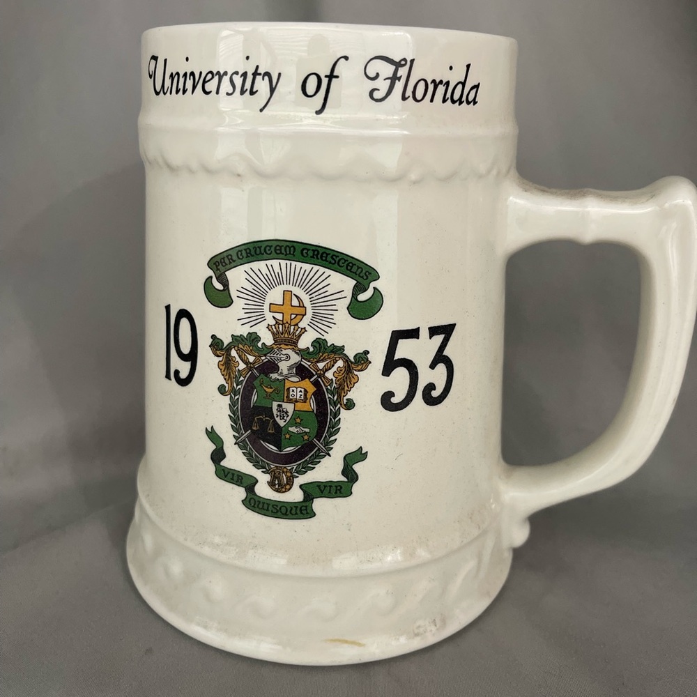 Vintage University of Florida 1953Ceramic Beer Stein Mug German Inspired “Tootie